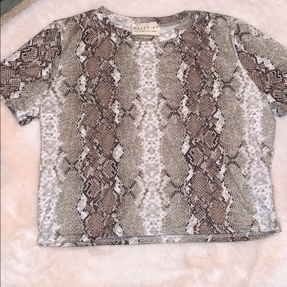 Snakeskin Crop Top
